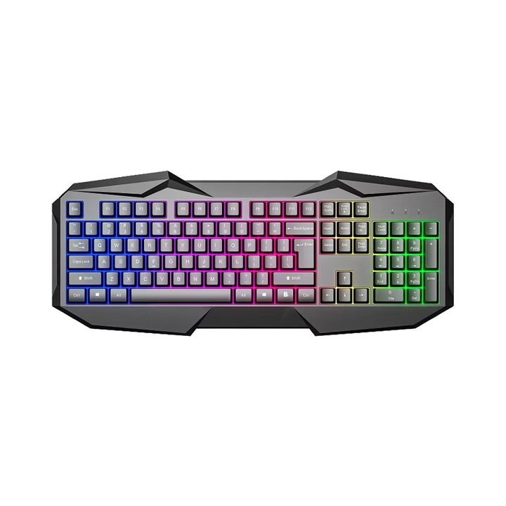 Rgb illuminated gaming keyboard with ergonomic design Stornfield