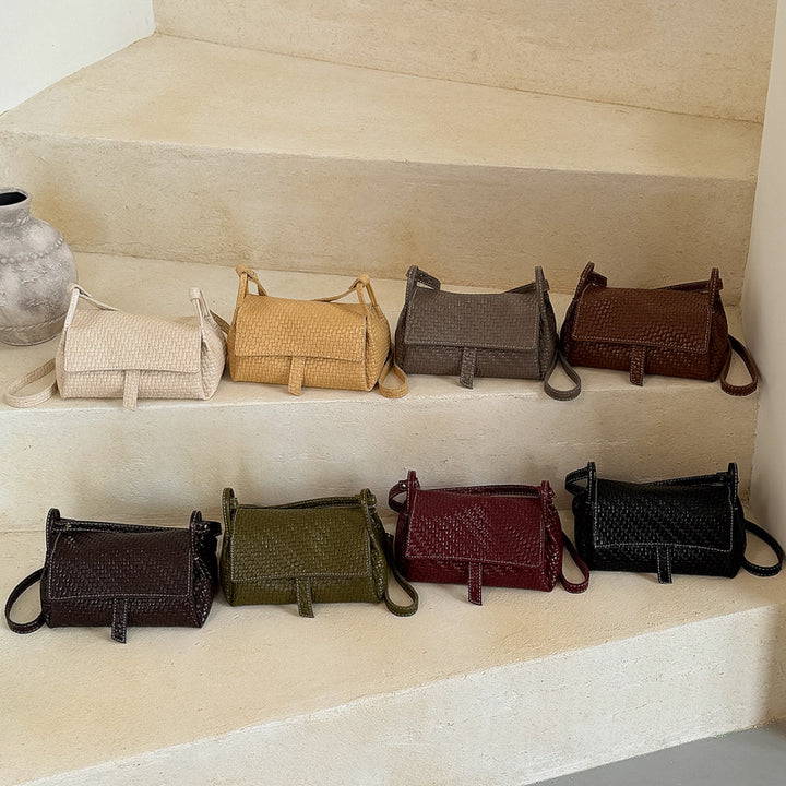 Woven Textured Crossbody Handbag