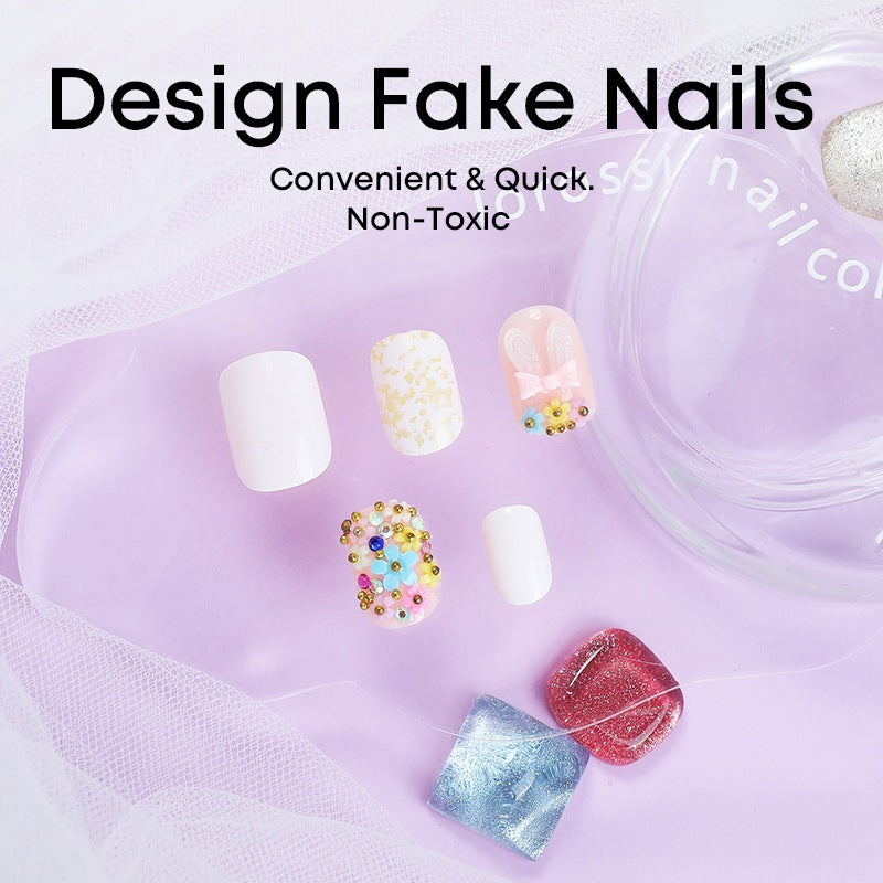 Elegant artificial nail set with colorful accents Stornfield