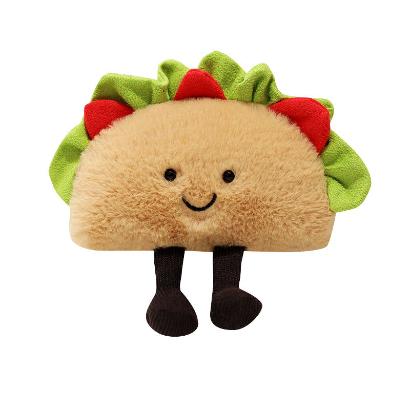 Plush Taco Character Sitting Toy with Dangling Corduroy Legs Stornfield