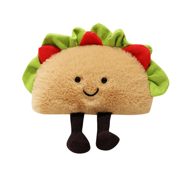 Plush Taco Character Sitting Toy with Dangling Corduroy Legs Stornfield
