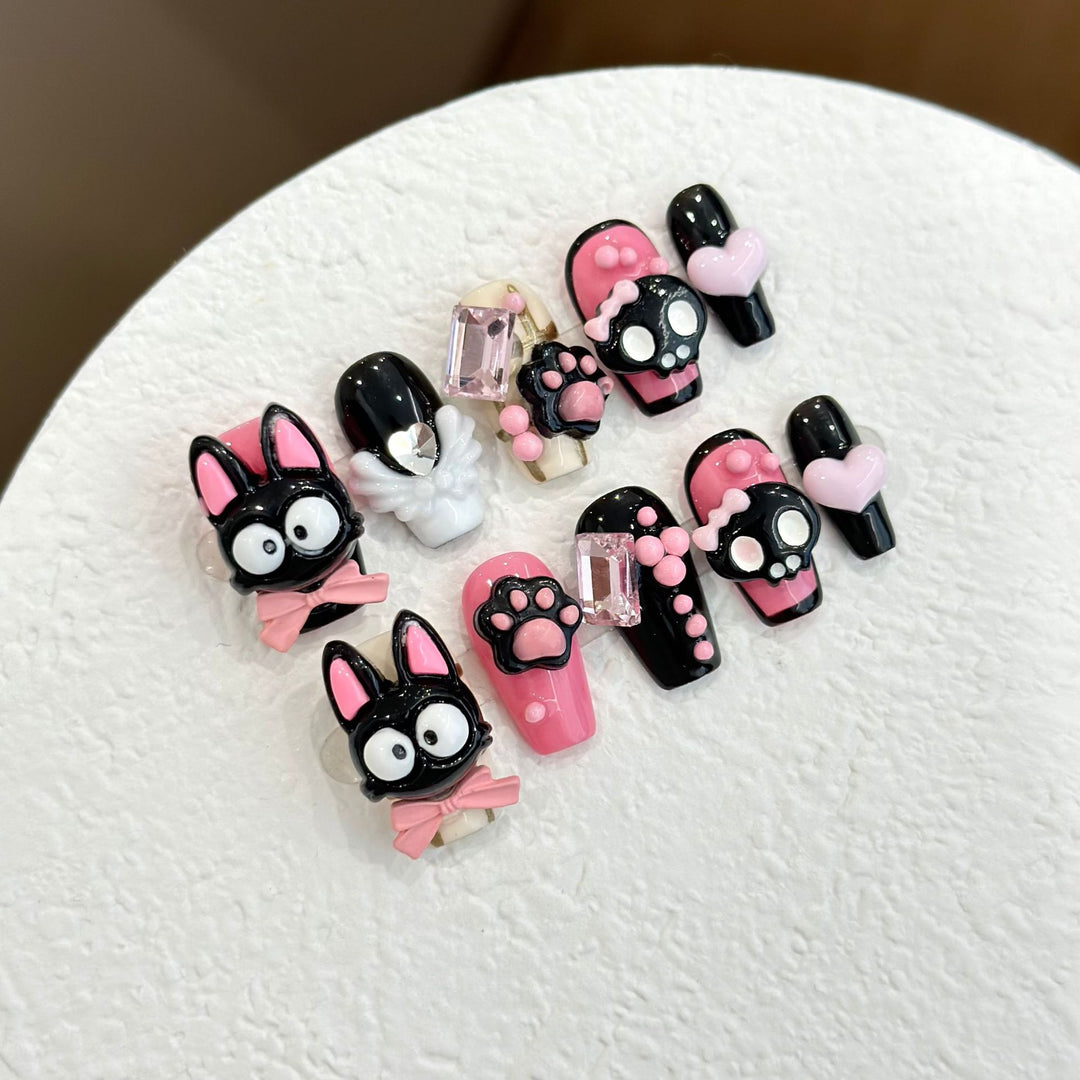 Whimsical Cartoon-Themed Press-On Nail Collection