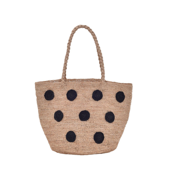 Handcrafted tote bag with colored appliques Stornfield