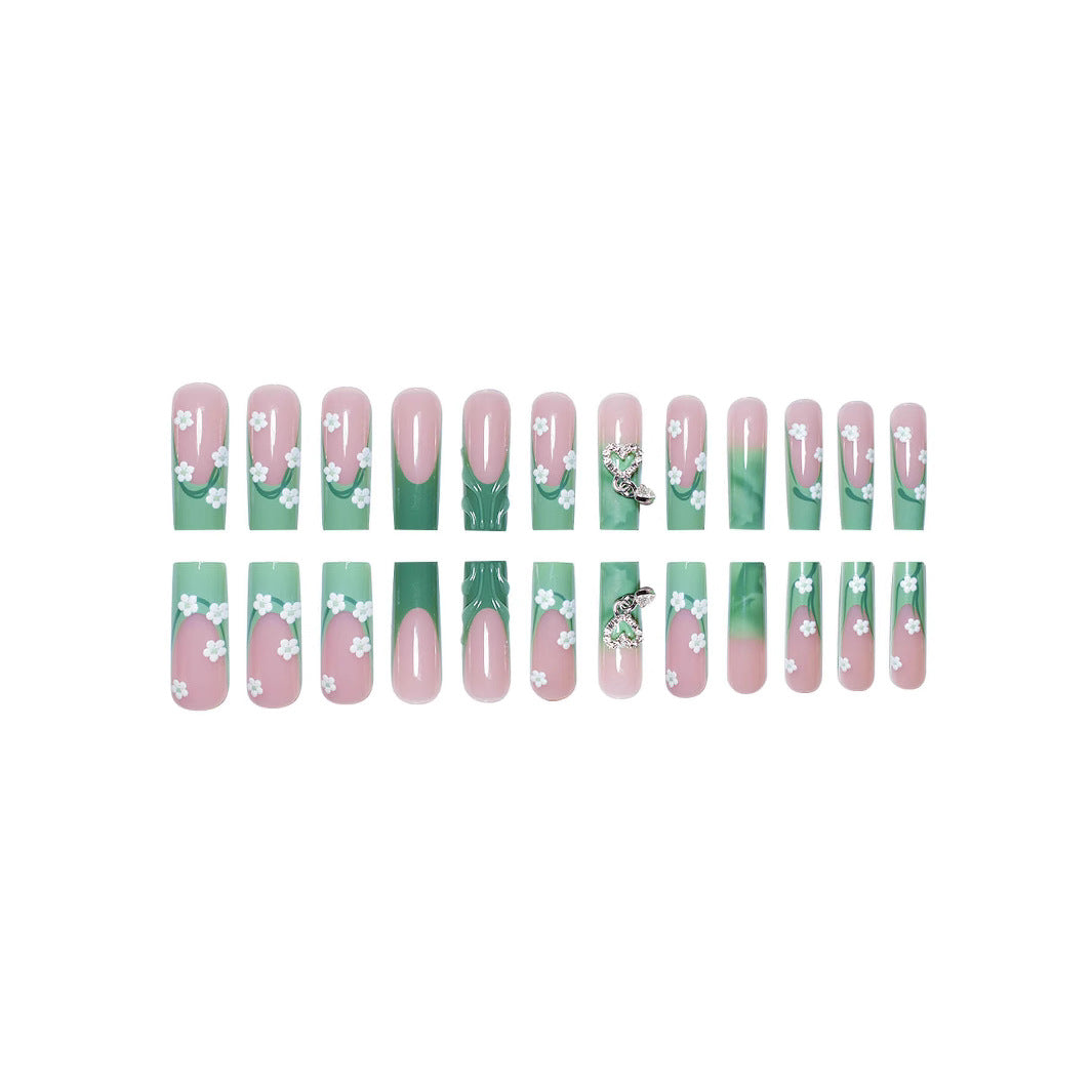 Decorative Floral Press-On Nail Enhancements Stornfield