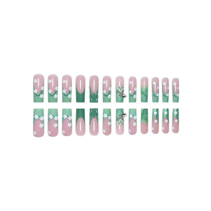 Decorative Floral Press-On Nail Enhancements Stornfield