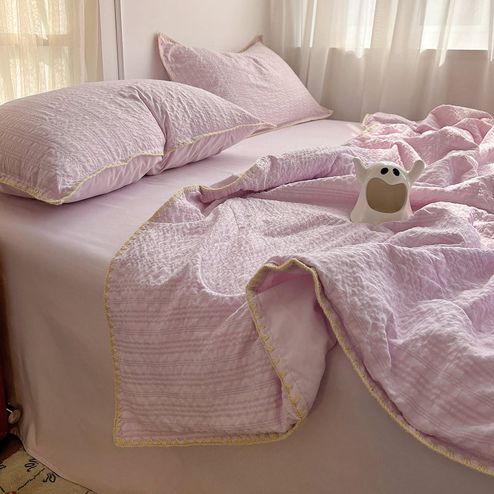 Textured Honeycomb Pattern Duvet Cover Set