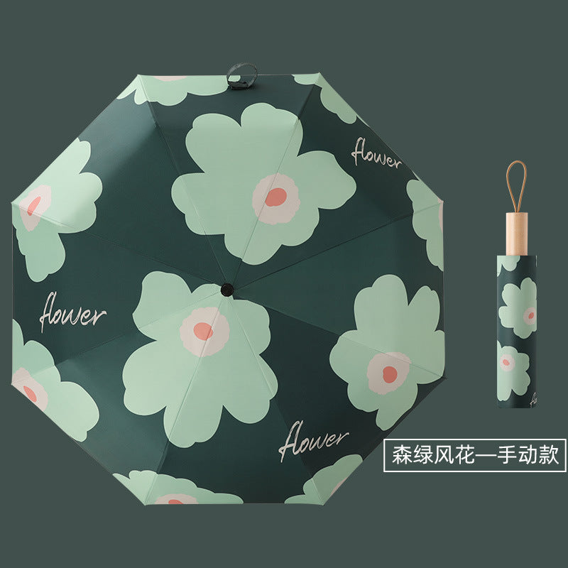 Ladies Rainbow Colored Folding Umbrellas Stornfield