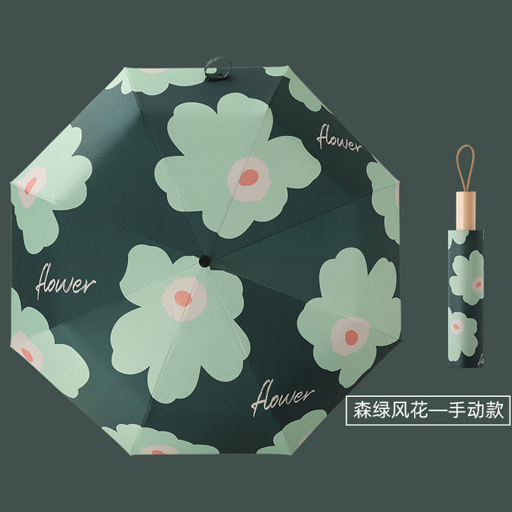 Ladies Rainbow Colored Folding Umbrellas Stornfield