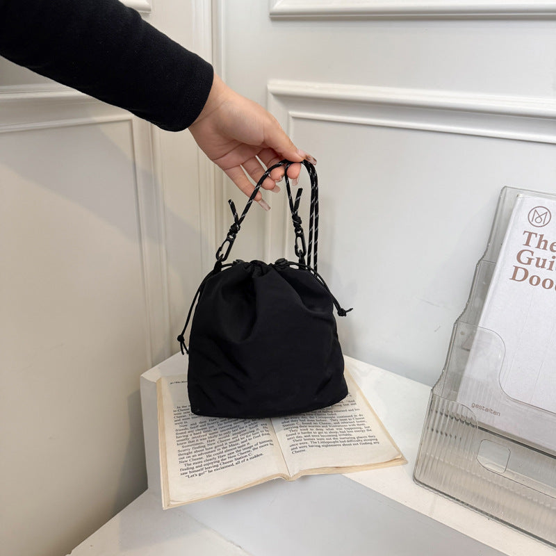 Modern Drawstring Mini Bucket Bag