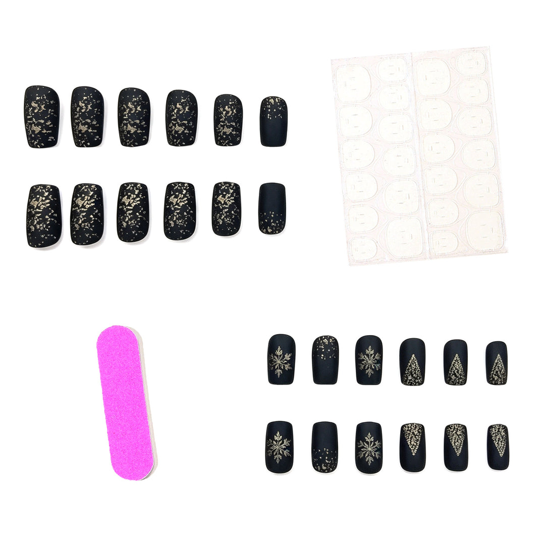 Festive Winter-Themed Acrylic Nail Extensions Stornfield