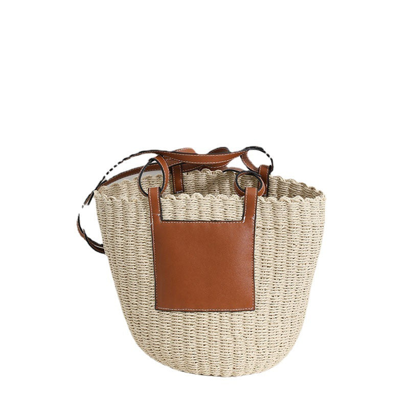 Basket bag with elegant leather detail Stornfield