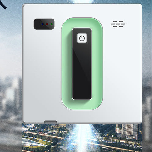 robotic window cleaner with dual-nozzle auto spray and reinforced safety tether Stornfield