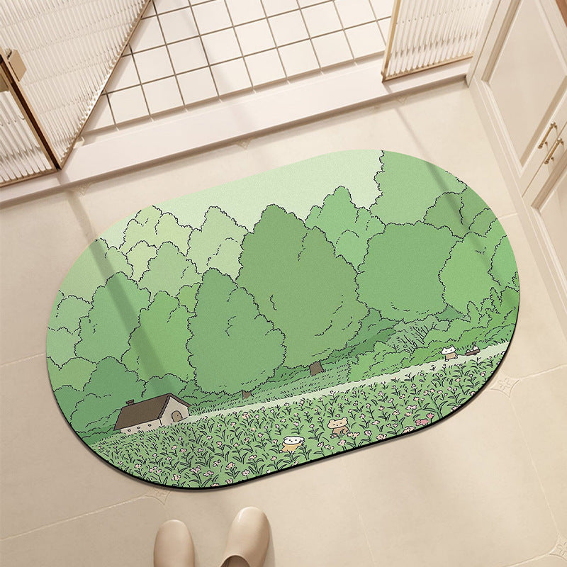 Playful Animal-Themed Bath Mat