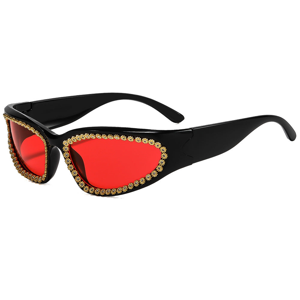 Women’s fashionable sunglasses with glamorous crystal frame Stornfield