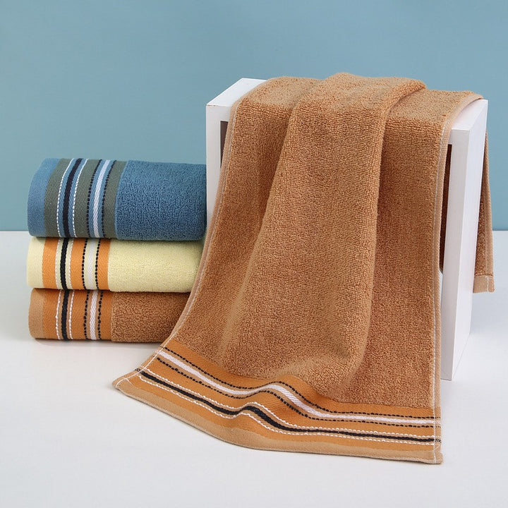 Premium Terry Bath Towel With Elegant Striped Border Stornfield