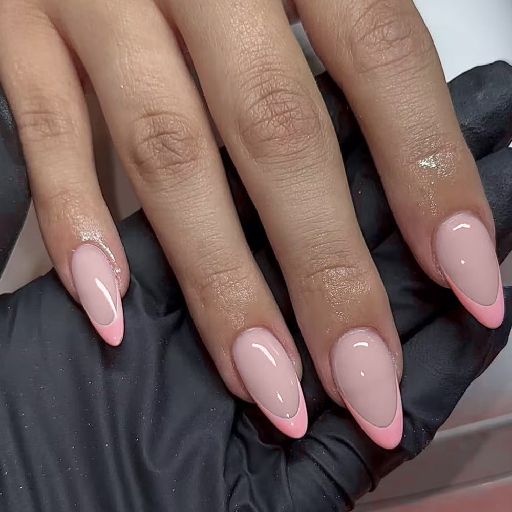 Elegant French Tip Press-On Nail Set Stornfield