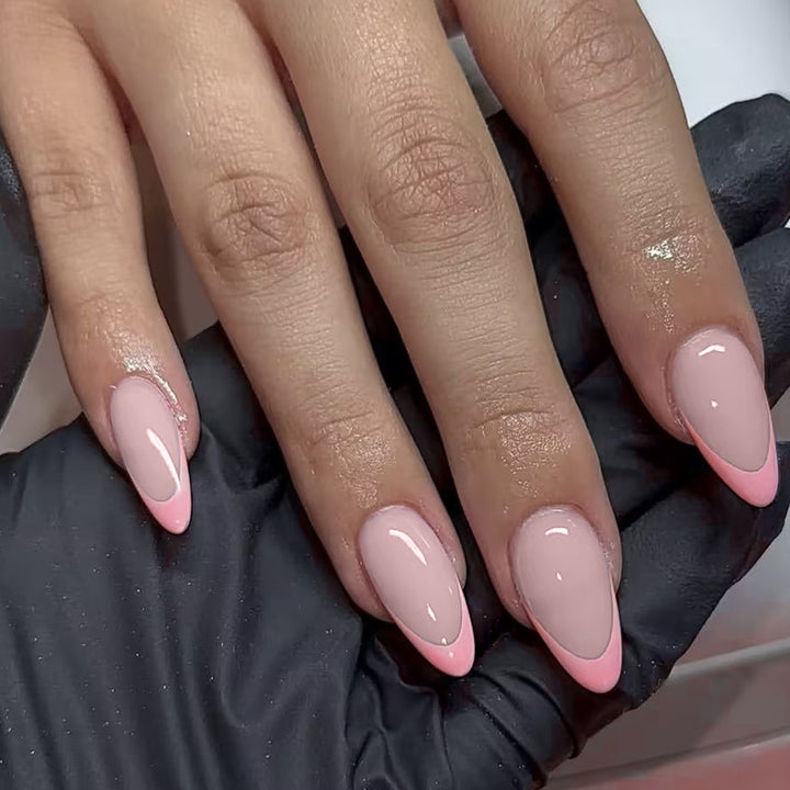 Elegant French Tip Press-On Nail Set Stornfield