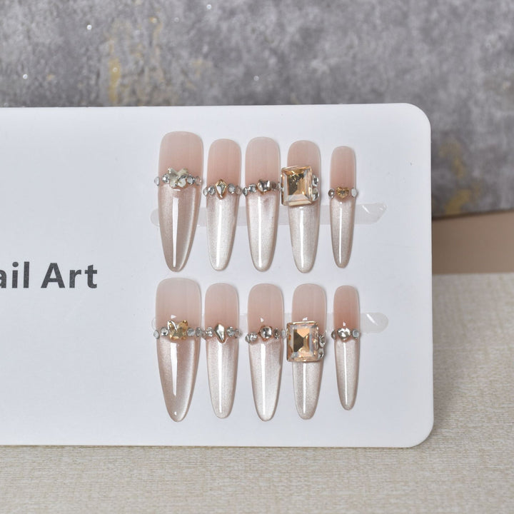 Luxury Rhinestone-Accent Press-On Nail Extensions Stornfield