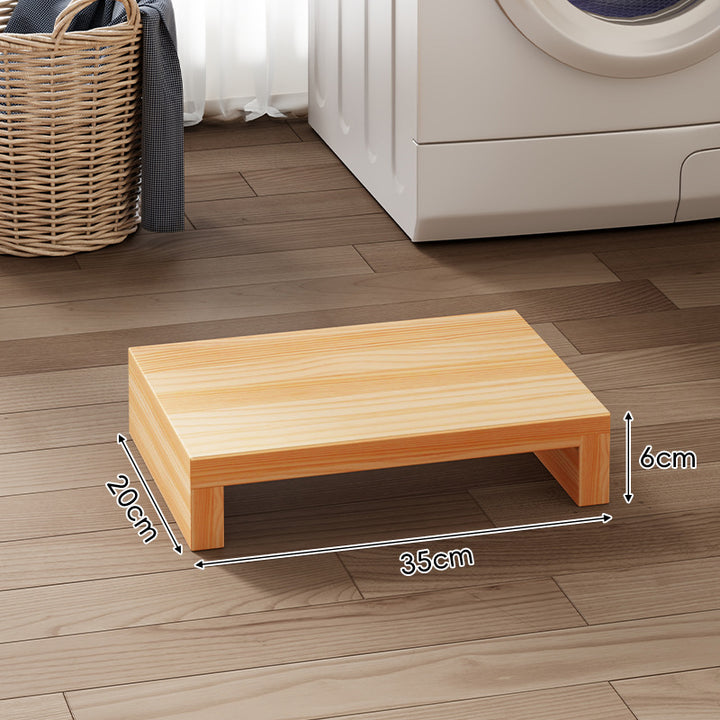 Low-Profile Solid Wood Appliance Platform Riser