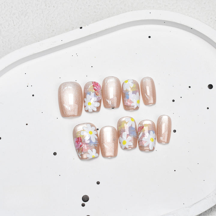 Floral Press-On Nail Set Stornfield