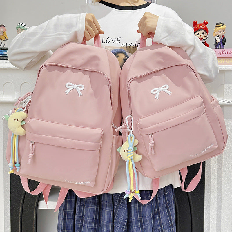 Chic Bow-Accent Backpack Stornfield