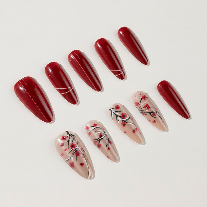 Artistic Cherry Blossom Press-On Nail Set Stornfield 1788157506