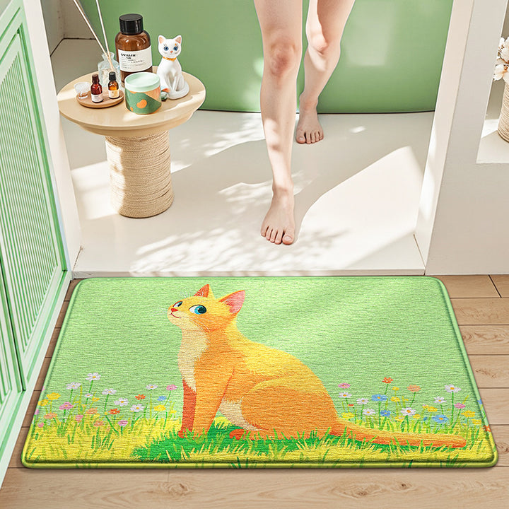Cute Bunny-Themed Bath Mat