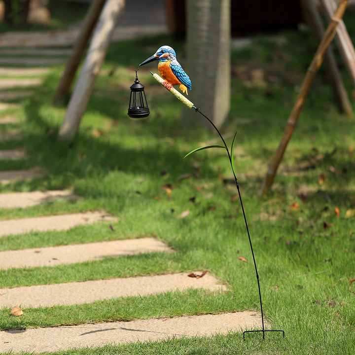 Decorative Solar Flamingo Garden Stake Lamp With Adjustable Metal Arm And Integrated LED Stornfield
