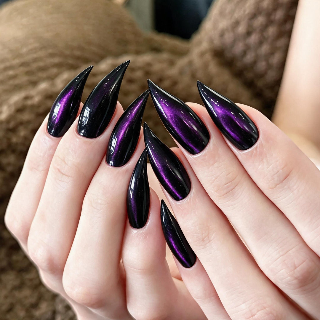Artistic Stiletto Press-On Nail Set with Glossy Finish Stornfield