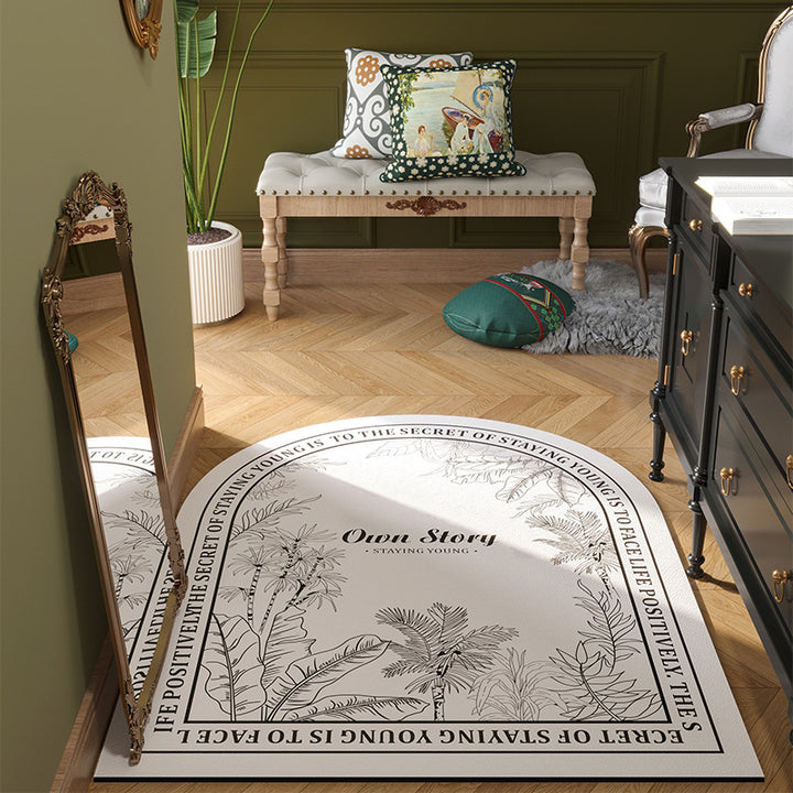 Artistic Floral Area Mat