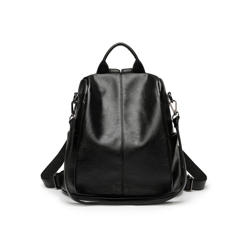 Versatile Structured Leather Backpack