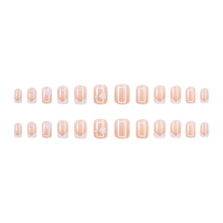 Elegant French Tip Press-On Nails