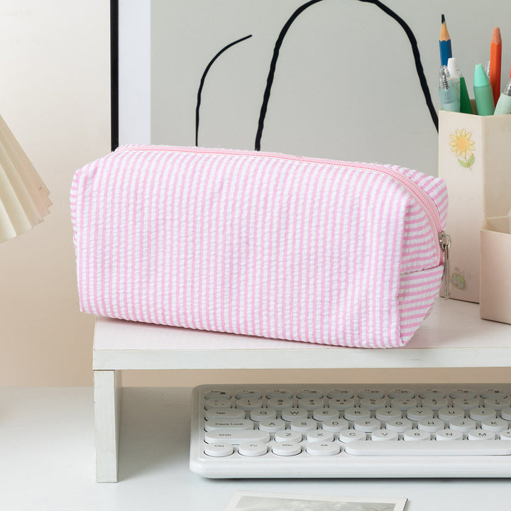Striped Zippered Pencil Case Bag Stornfield