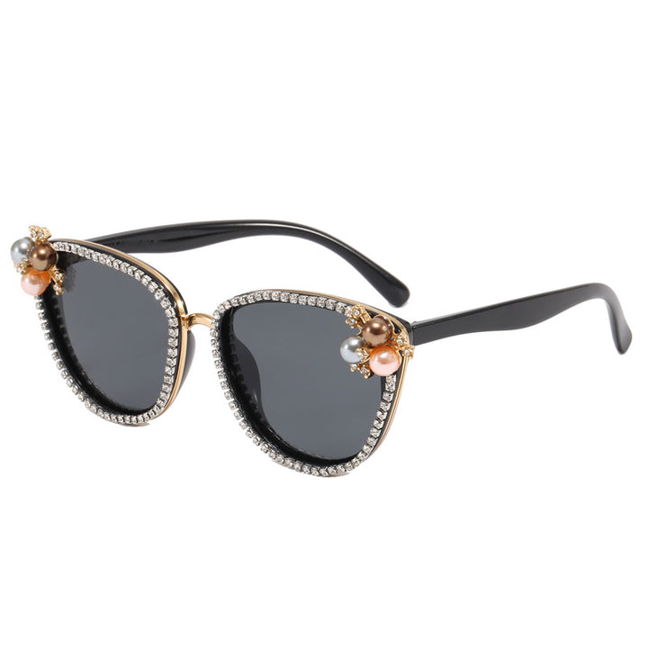 Ladies glamorous sunglasses with pearl and crystal decoration Stornfield