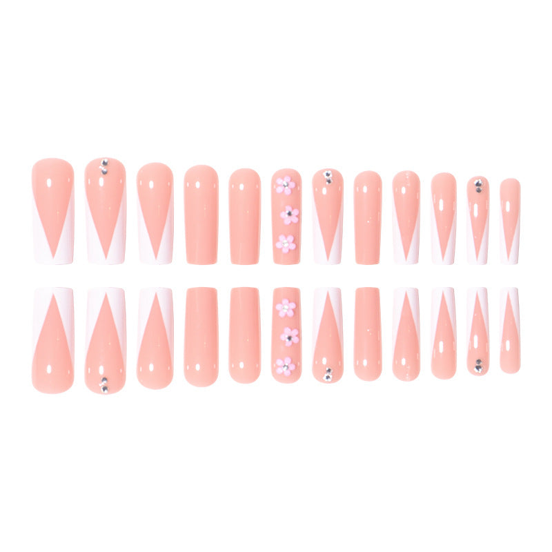 Floral Embellished Press-On Nails Stornfield