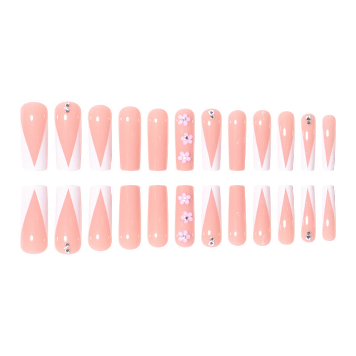 Floral Embellished Press-On Nails Stornfield