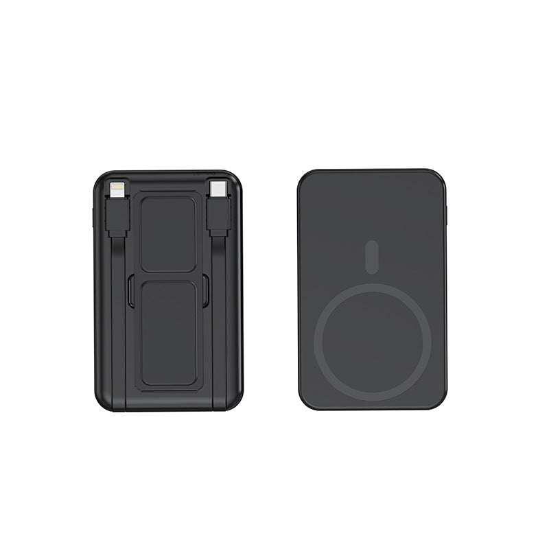 Portable power bank with integrated Qi charging function and digital capacity display Stornfield