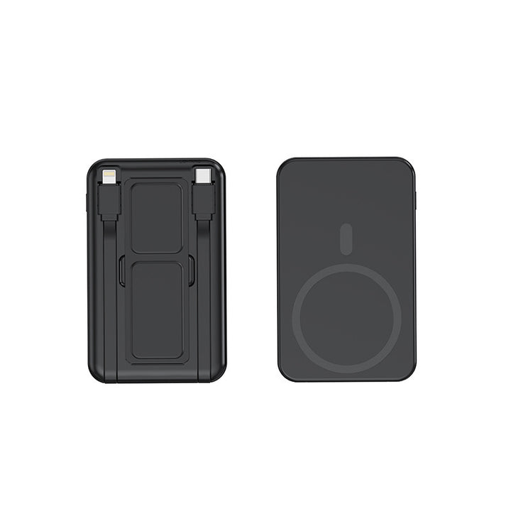 Portable power bank with integrated Qi charging function and digital capacity display Stornfield
