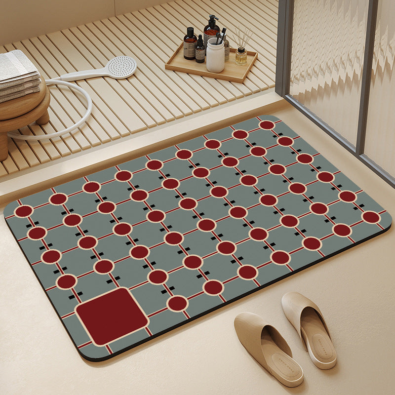Geometric Pattern Bath Mat Stornfield