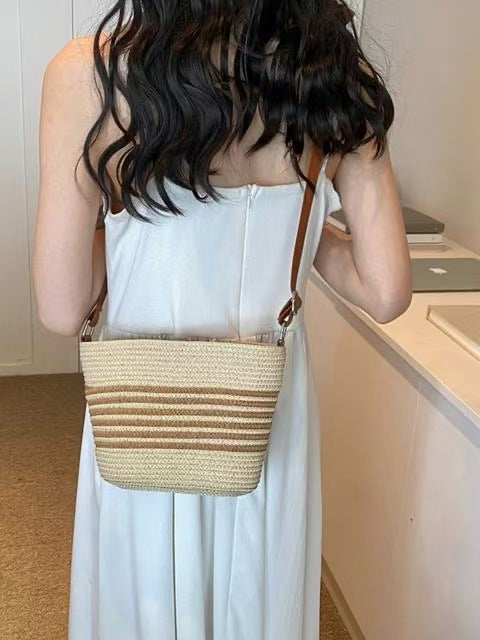 Trendy Summer Handbag Made of Woven Material Stornfield