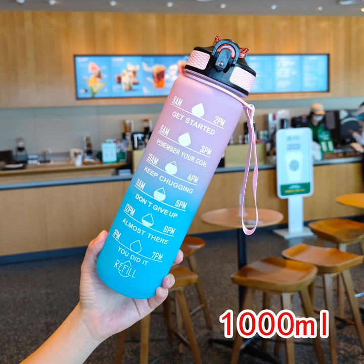 Ladies motivating water bottle with time markings Stornfield
