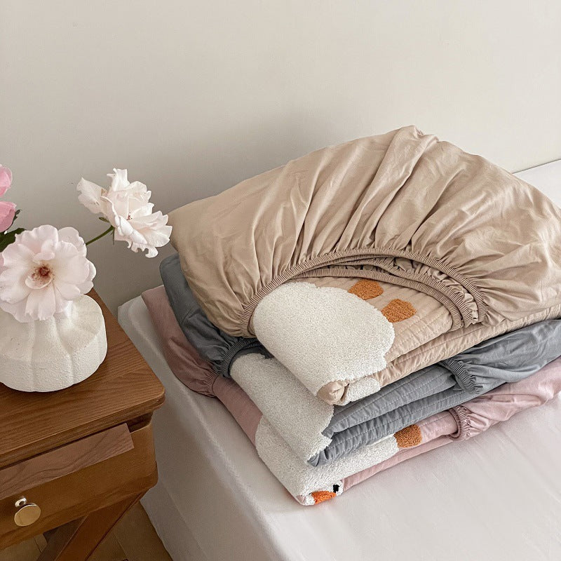 Quilted Cotton Mattress Pad with Whimsical Duck Appliqué