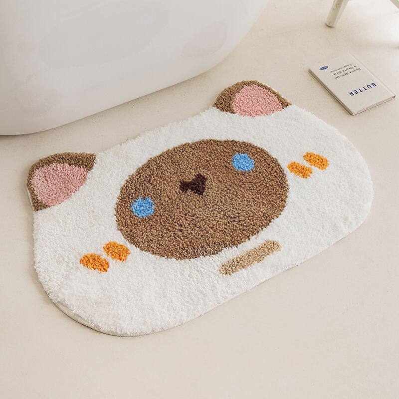 Plush Smiley Face Bath Mat