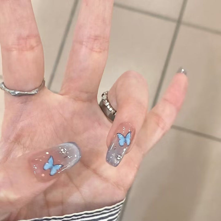 Artistic Butterfly Design Press-On Nails