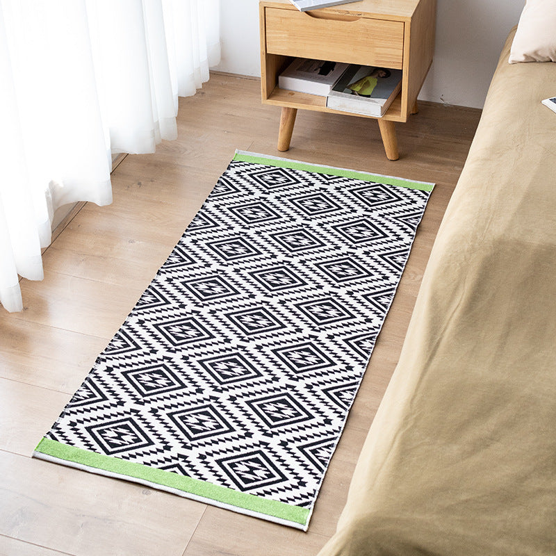 Flat-woven kitchen runner with modern striped pattern and easy-care cotton blend Stornfield