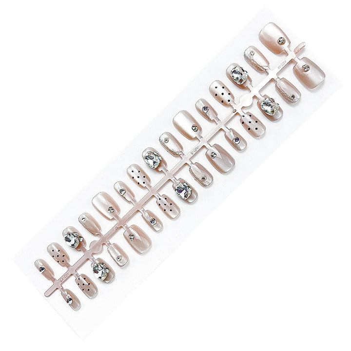 Premium Rhinestone-Decorated Press-On Nail Set Stornfield