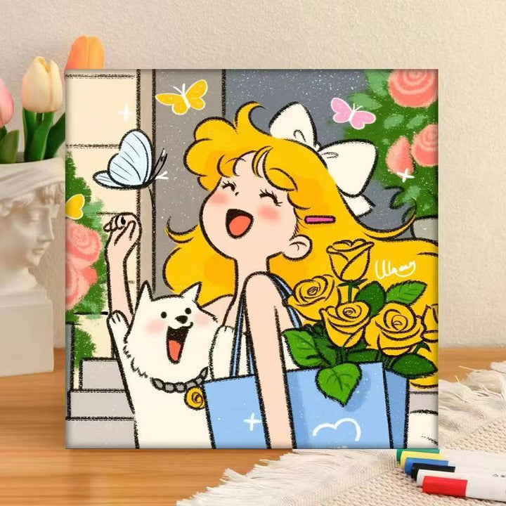 Whimsical Character Art Canvas Print Stornfield