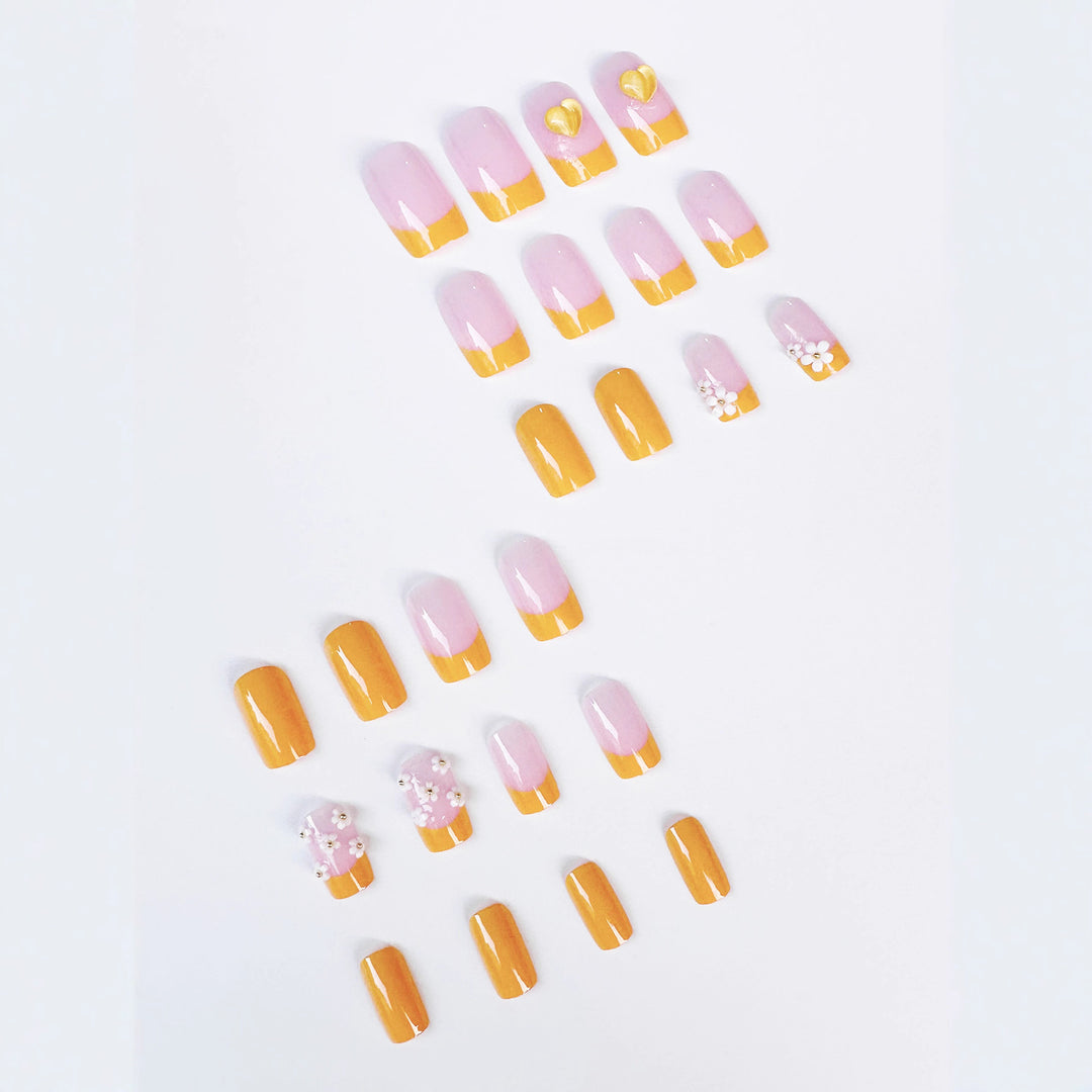 Floral Acrylic Nail Tips Stornfield