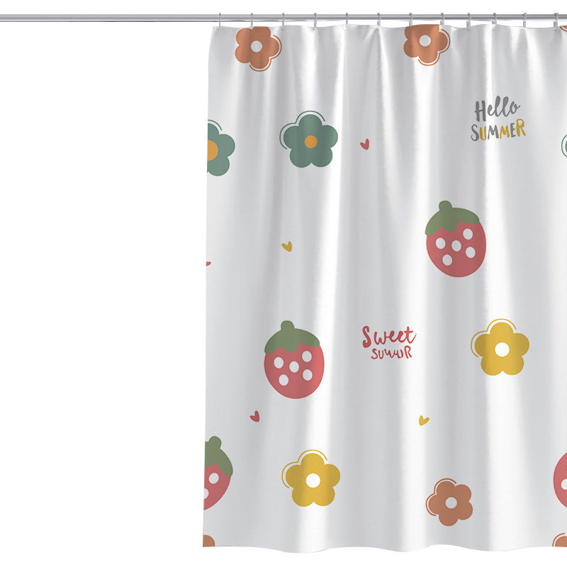 Women's Playful Summer-Themed Shower Curtain Stornfield