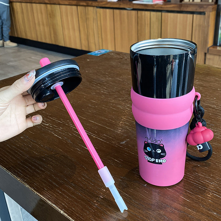 Women's playful coffee mug with silicone sleeve and integrated pendant Stornfield